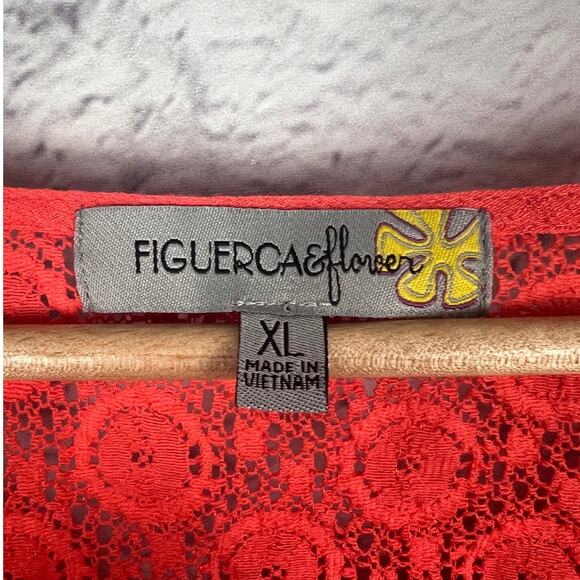 Figueroa & Flower Women XL Boho Peasant Artsy Maximalist Embroidered Lace Blouse - Picture 6 of 11